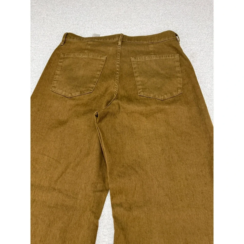 Banana Republic Women 30 Brown Linen Blend High Rise Wide Leg Flare Pants